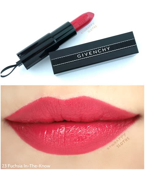 givenchy fuchsia in the know swatch|Givenchy Rouge Interdit Satin Lipsticks: Review and Swatches.